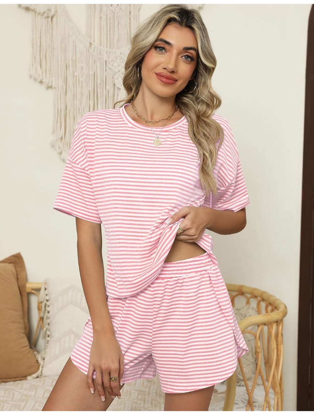 Kistore Summer 2 Piece Pajamas Sets Short Sleeve Sleepwear XL. 548/bb16-1:v